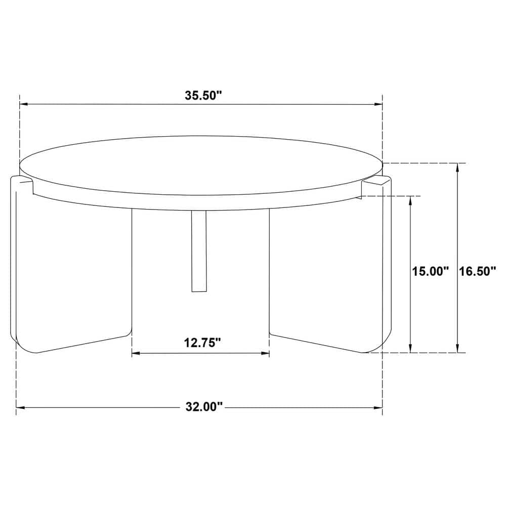 Cordova Round Black Solid Wood Coffee Table