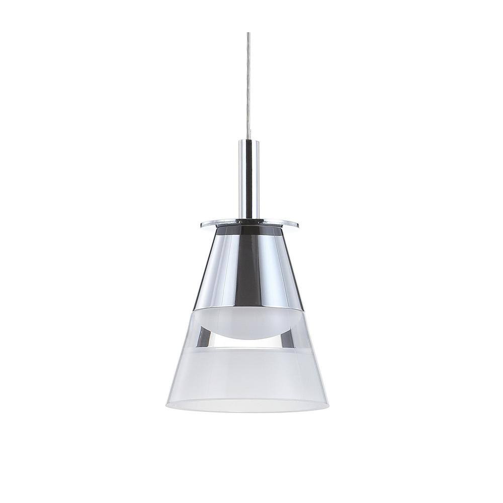 Alain 5" Chrome Polished Adjustable LED Pendant Light