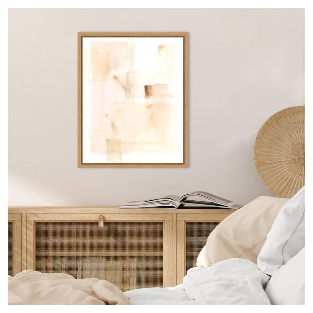 Liquid Chiffon I Beige and Light Brown Canvas Print