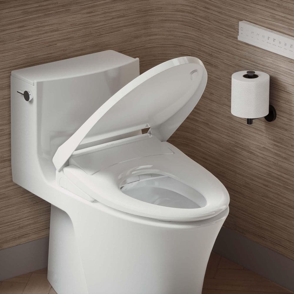 PureWash E930 White Elongated Heated Bidet Toilet Seat with Remote