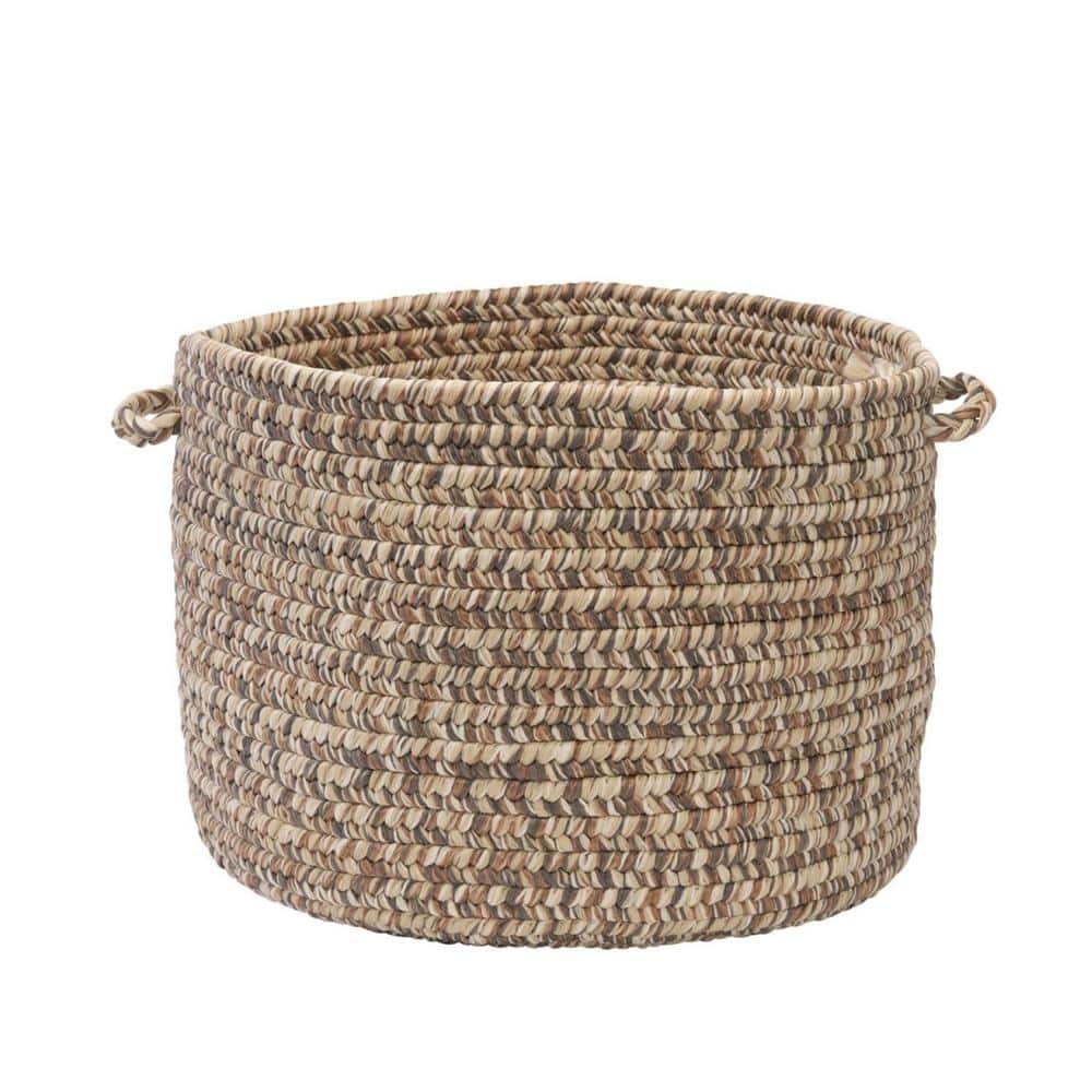 Tweed Storm Gray Round 18 in. x 18 in. x 12 in.