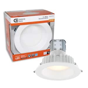 Easy-Up 6 in. White Baffle Integrated LED Recessed Kit at 91 CRI, 3000K, Soft White