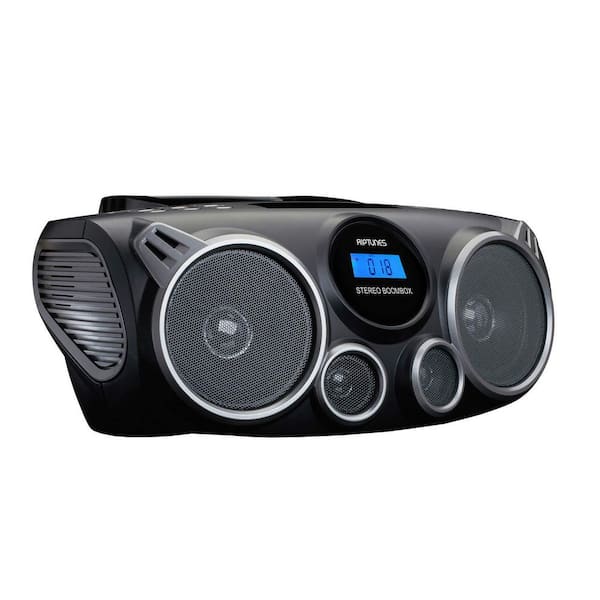 - RIPTUNES Black Stereo Streaming, Wireless - The USB/SD Home Audio Boombox Depot MP3/CD, M-CDB490BTK-974 Plus