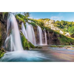 144.8 in. x 97.6 in. Blue Downfall Wall Mural