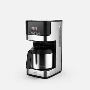 Chefman 12- Cup Programmable Coffee Maker Electric Brewer Digital Display  w/Auto-Brew Reusable Filter Stainless Steel RJ14-12-SQ - The Home Depot