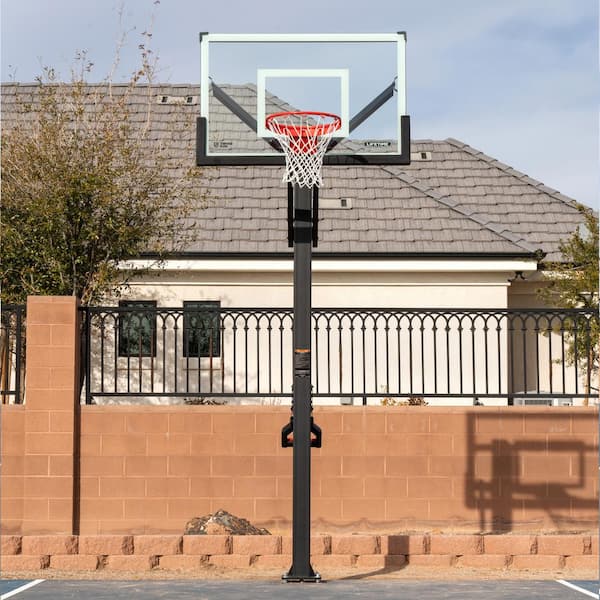 Lifetime Crank Adjust Bolt Down Basketball Hoop (54-Inch Tempered