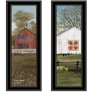 "Country Barns" by Billy Jacobs Framed Wall Art, Modern Home Decor Framed Print Wall Decoration 18 in. x 21 in