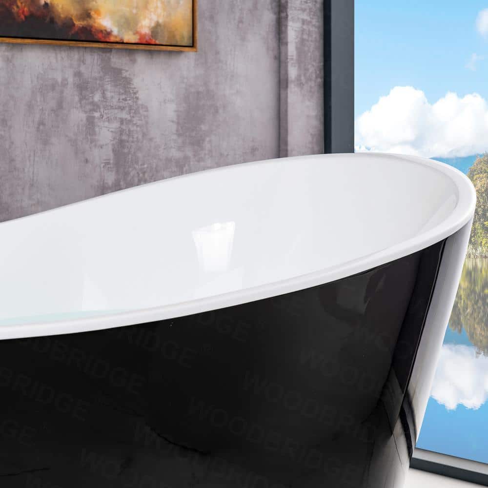 67'' x 31.5'' Freestanding Soaking Acrylic Bathtub