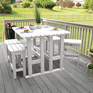 Lehigh White 6-Piece Plastic Rectangular Outdoor Dining Set