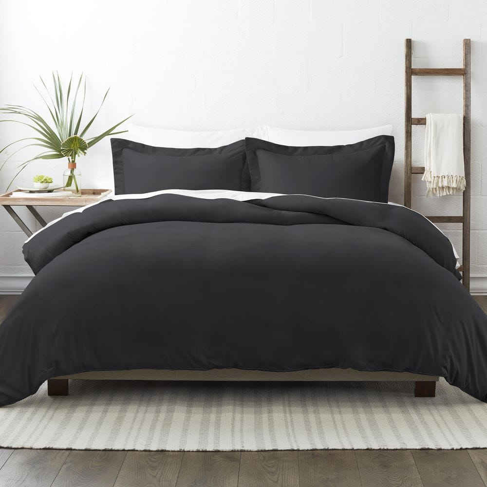 Becky Cameron Performance Black King 3-Piece Duvet Cover Set