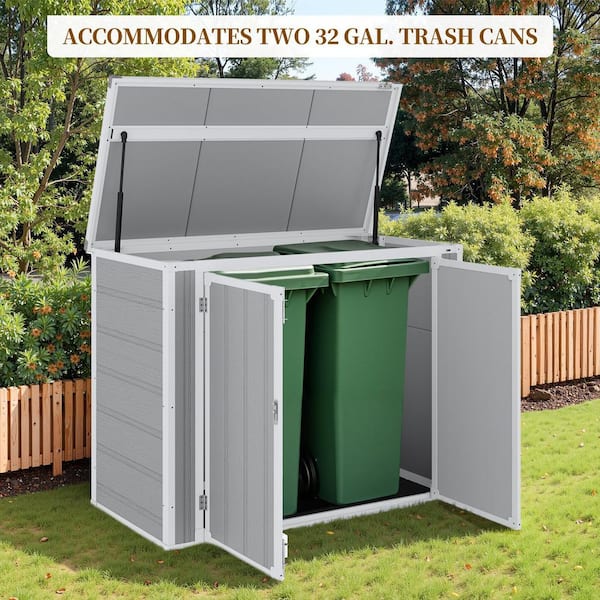 BTMWAY 4.7 ft. W x 2.5 ft. D Upgraded Outdoor Resin Storage Shed