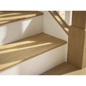 Natural Oak 9.5 mm T x 2.56 in. W x 46 in. L Groove Stair Nose Molding (2-Pack)