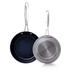 2-Piece Cool Gray Duralon Blue Non-Stick Fry Pan Set