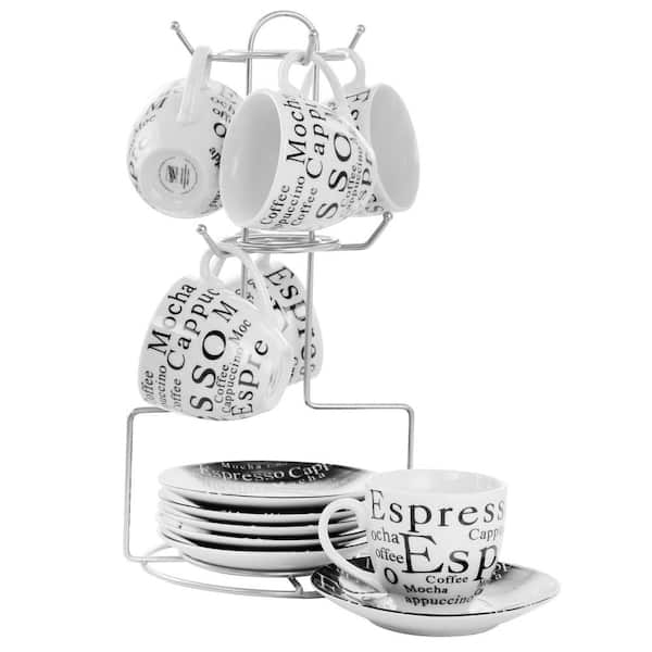Ceramic Espresso Cups Set of 4 - 2.7oz - Espresso