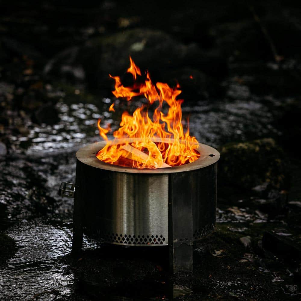 21-Inch Stainless Steel Round Smokeless Fire Pit
