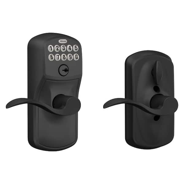 Schlage Plymouth Matte Black Electronic Keypad Door Lock with