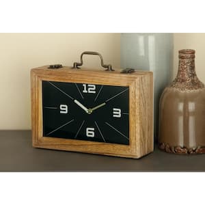 Black Wood Encased Analog Clock