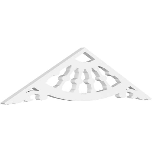 Ekena Millwork Wagon Wheel 1 in. D x 9 in. W x 36 in. L Signature Urethane Gable Pediment