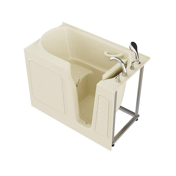 Universal Tubs HD Series 29 in. x 52 in. Right Drain Quick Fill Walk-In Soaking Bathtub in Biscuit
