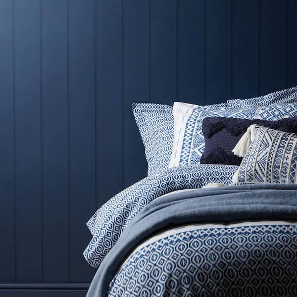 Killian Navy Wood Panel Wallpaper