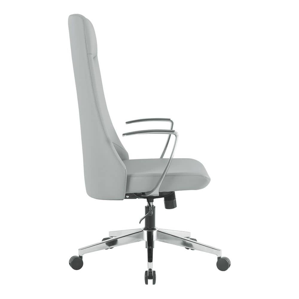 Dillon Steel High-Back Swivel Office Chair in Gray Mesh