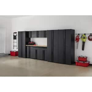 10-Piece Regular Duty Welded Steel Garage Storage System in Black (163.5 in. W x 75 in. H x 19.6 in. D)