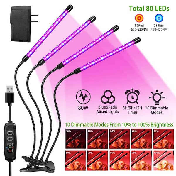 cenadinz Grow Lights for Indoor Plants iMounTEK 80W 80 LEDs Plant