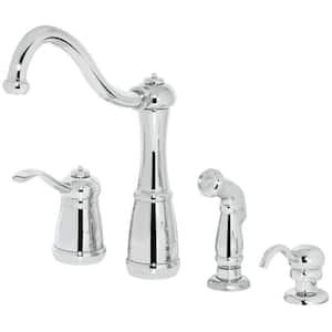 Marielle Single-Handle Side Sprayer Kitchen Faucet and Soap Dispenser in Polished Chrome