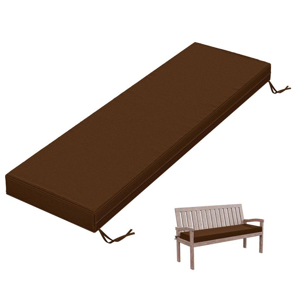 42 in. x 18 in. x 3.5 in. Rectangular Outdoor Porch Swing Bench Cushion Chocolate price history on PriceWatchPro