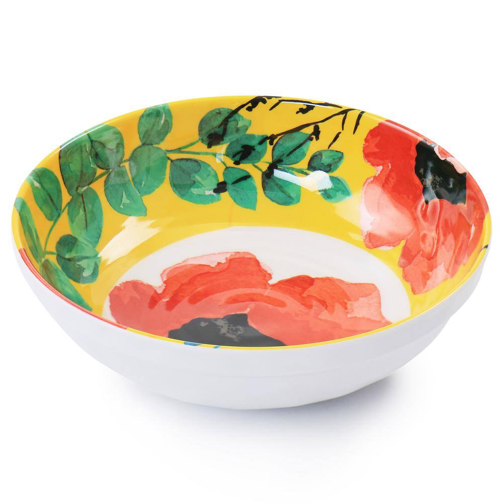 Grace Floral Multicolor Melamine 12-Piece Dinnerware Set