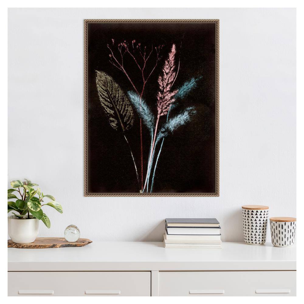 Modern Black and Multicolor Beaded Framed Canvas Wall Art