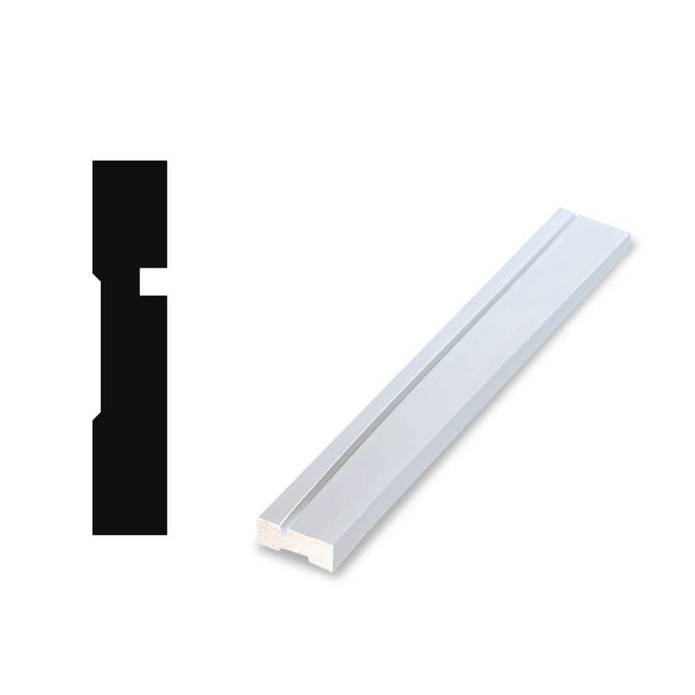 Primed White Pine Wood Finger-Jointed Door Casing Molding