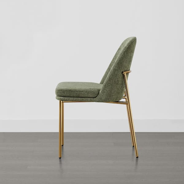 Spruce & Spring Solsticeon Moss Green Fabric Dining Chairs with