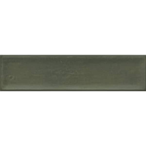 EMSER TILE Raku Olive 3 in. x 12 in. Matte Ceramic Wall Tile (6.3