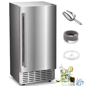 15 in. W 66 lb. Nugget Ice Freestanding or Under-counter Commercial Ice Maker in Stainless Steel Silver