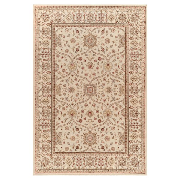 Concord Global Trading Jewel Voysey Ivory-Tonel 7 ft. x 9 ft. Area Rug