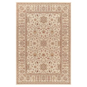 Jewel Collection Voysey Ivory Tonel Rectangle Indoor 9 ft. 3 in. x 12 ft. 6 in. Area Rug