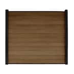 Composite Fence Series 6 ft. x 6 ft. Saddle Brown WPC Brushed Fence Panel
