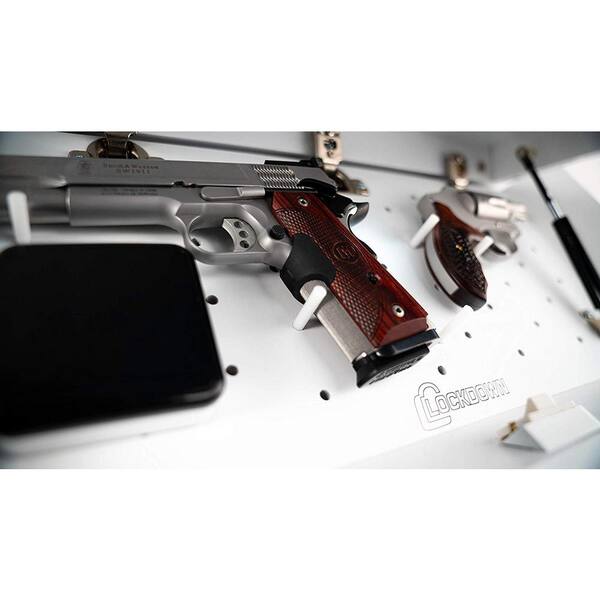LOCKDOWN 4 gun vault safe handgun rack holder quick access organizer revolver 