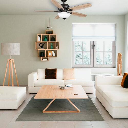 Southwind II 52 in. Indoor LED Bronze Ceiling Fan with Light Kit, Reversible Blades and Remote Control Ceiling Fans With Lights