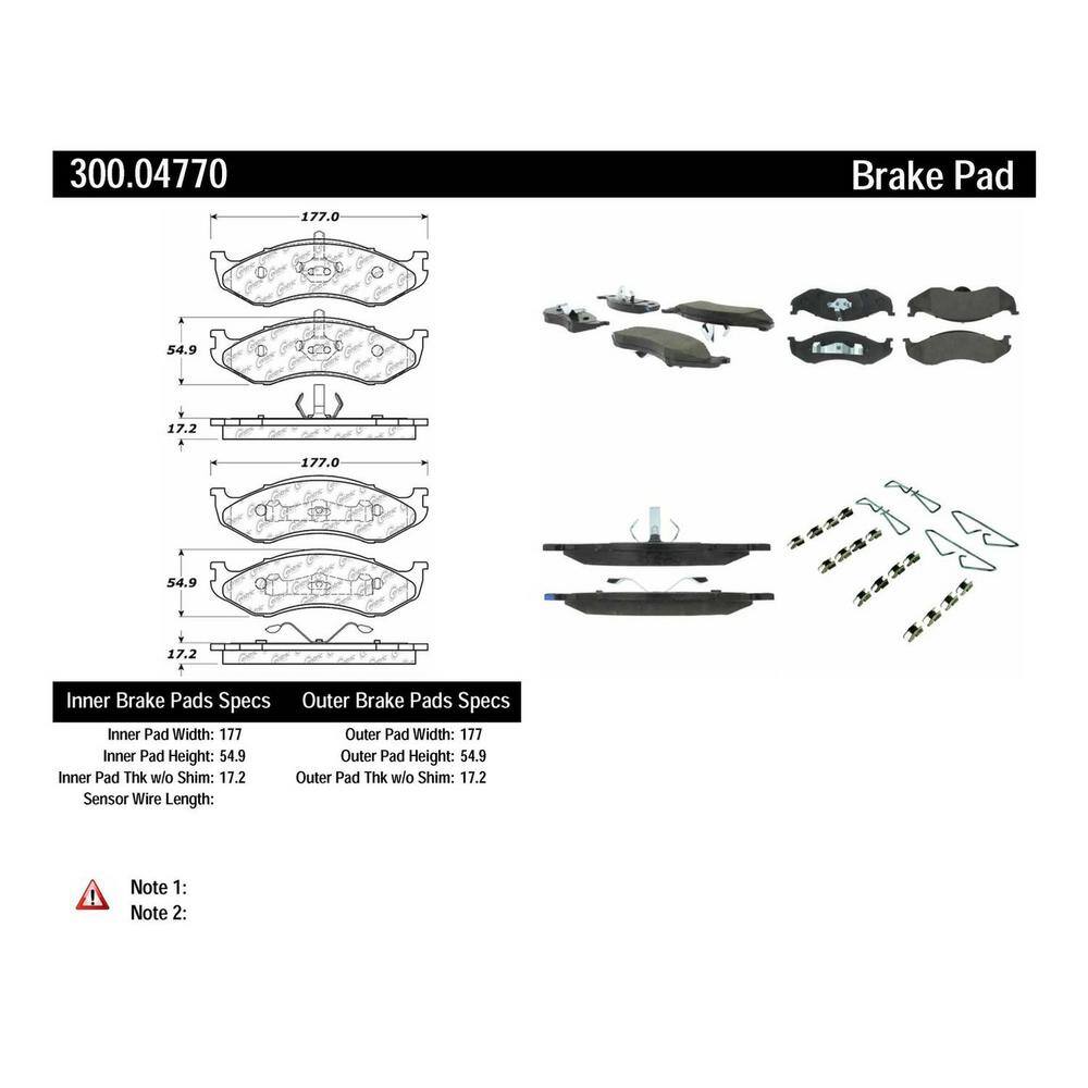 Centric Parts Disc Brake Pad Set 300.04770 The Home Depot