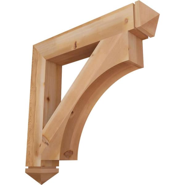 Ekena Millwork 5.5 in. x 38 in. x 38 in. Western Red Cedar Westlake Arts and Crafts Smooth Bracket