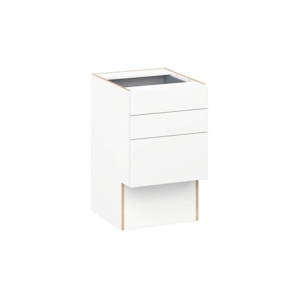 Timberline 18 in. W x 21 in. D x 30 in. H Assembled Slab Accessible ADA Bath Drawer Base Kitchen Cabinet in Bright White