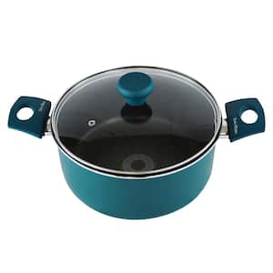5 qt. Round Aluminum Dutch Oven in Sea Green with Lid