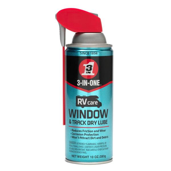 WD40 3 In 1 RV Window & Track Dry Lube Spray 10 Oz 120091