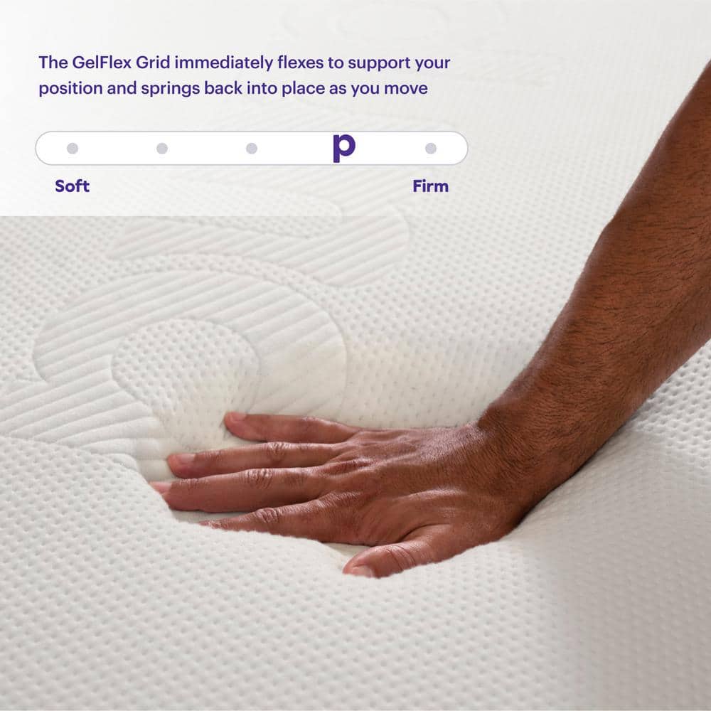 California King White Gel Memory Foam Mattress with Medium Comfort