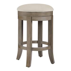 Hillburn Portabello Brown Backless Swivel Counter stool