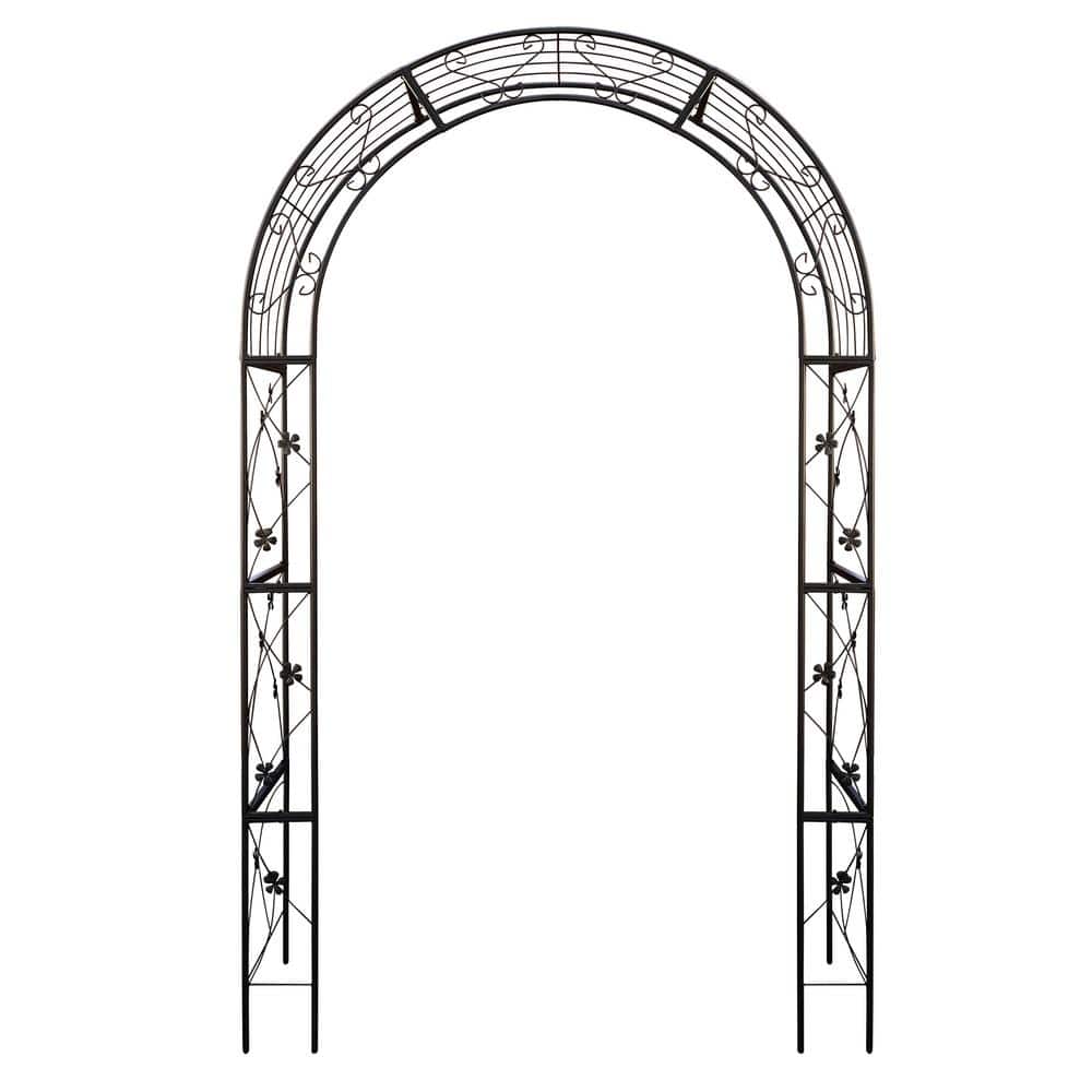 Siavonce 98 .40 in. Metal Garden Arch Arbor Trellis Climbing