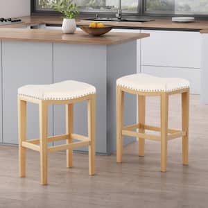 Avondale 26 in. Beige Backless Counter Stool (Set of 2)
