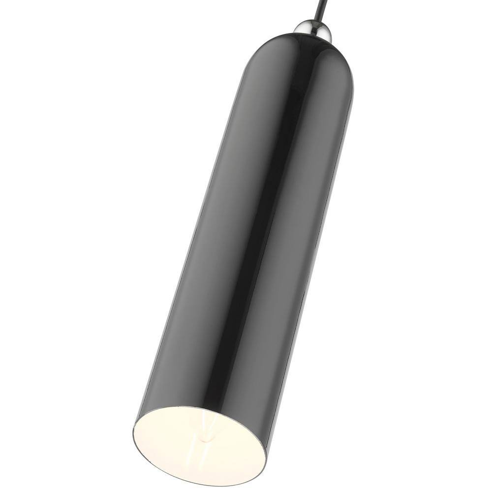 Scandinavian Chic Shiny Dark Gray Brass LED Pendant